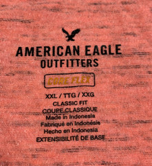American Eagle Core Flex Classic T-Shirt Mens Size XXL Orange Gray Soft Comfy