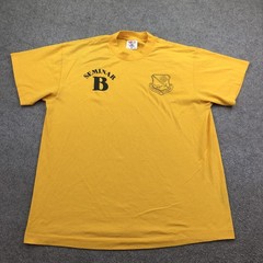 Vintage Military Shirt Mens XL Yellow USAF Senior NCO Academy Seminar B Tee