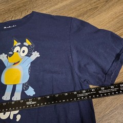 Bluey Mens XL T-Shirt Navy Blue Whaddup Party People Graphic Bandit Bingo Tee
