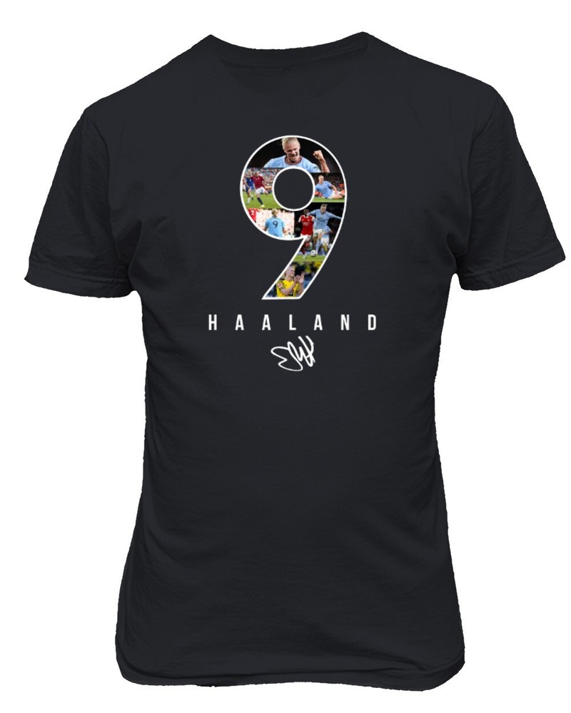 Norwegian Soccer Star Futbol GOAT Haaland 9 Collage Unisex T-Shirt