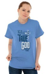 One True God Christian Cross Jesus Religious Womens or Mens Crewneck T Shirt Tee