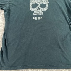 Jagermeister Shirt Mens Large Black Short Sleeve Floral Skull Graphic Tee Liquor