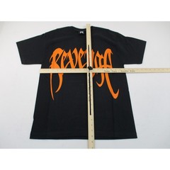 Revenge Shirt Mens Medium Black Orange Arch Graphic Streetwear Tee