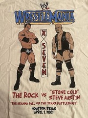 WWE Legends Wrestlemania The Rock vs Stone Cold Tee – Size Medium