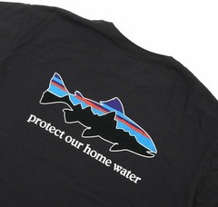 Patagonia – M’s Home Water Trout Organic T-Shirt – Ink Black 37547 Small – NWT