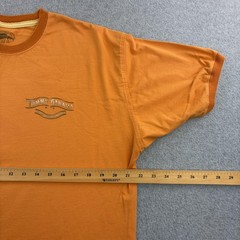 Tommy Bahama Shirt Mens Medium Orange Motorcycle Chillin Without Cause Tee Adult
