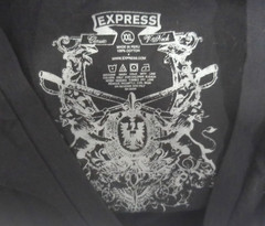 Vintage Express “Liberty & Justice” Black Crest Shirt 1980 Skull Grunge 2XL