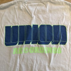 Union Los Angeles 30 Year Recordings T Shirt Size 2 Medium Vintage Light Bone