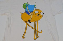 Finn the Human and Jake Dog Shirt White XL Cartoon Network Funny Adventure Time