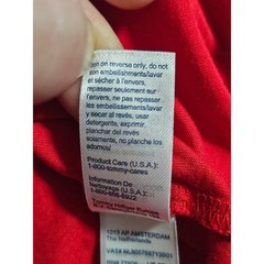 Tommy Hilfiger Mens Red T-Shirt Crew Neck Striped Collar Flag Logo 78JB130 M