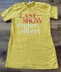 The Last Show With Stephen Colbert Yellow T-Shirt Bella Canvas Small TV Show