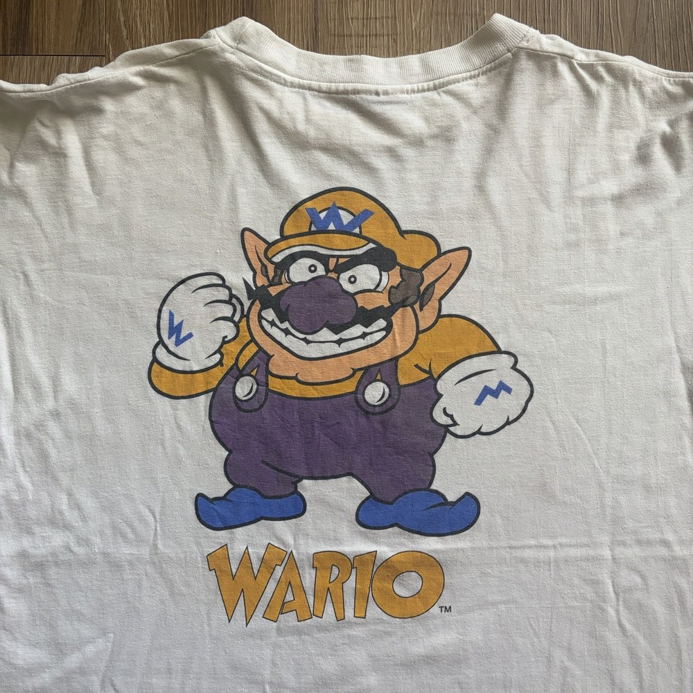 Vintage 90s Super Mario Land 3 Wario Land T-Shirt Large L Nintendo Cartoon