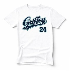 Griffey Jr. 24, Seattle Baseball HOF themed Pre-Shrunk Ring Spun Cotton T-Shirt