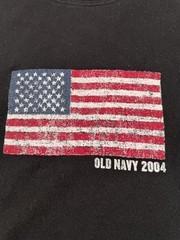 Y2K 2004 Old Navy American Flag T-Shirt XXL Vintage Early 2000s