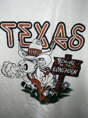 Vintage University of Texas Longhorns Beware Of Bevo Tank Top Large Soffe Shirts