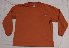 Dickies Mens Work Shirt Adult XL Brown Long Sleeve 100% Cotton Thick See Video