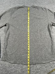 Marine Layer Henley Shirt Mens Medium Grey Stretch Long Sleeve Casual Pullover