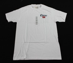 Tee Luv Unisex Adult’s Coors Banquet Beer Front Back Tee EJ3 White Medium NWT