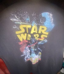 Star Wars Darth Vader and Stormtrooper Retro Graphic Black T-Shirt