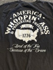 Nine Line Apparel Patriotic America Whoopin’ Ass Graphic T-Shirt Black Military