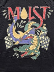 Moist Swampcore Tee-Shirt Black With Back Print Graphics Shark, Alligator, 3XL