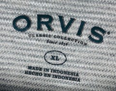 Orvis Classic Collection Shirt Tee Long Sleeve Mens XL Gray Striped Base Layer e