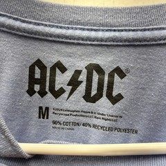 NWT AC/DC Men’s High Voltage T-Shirt Light Blue With Black Band Logo Size Large