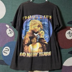 Vintage 90s Tupac Thug Life Memorial Rap T-shirt Size XL