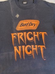 Vintage Screen Stars Best Bud Dry Fright Night Mens T-Shirt Sz XL Made In USA