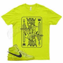 Yellow KING Shirt for Ambush N Dunk Atomic Green Flash Lime Neon Volt Tennis