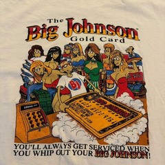 Big Johnson Gold Card 90s Remake Design White Short Sleeve T shirt NH25158