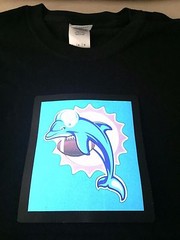 Dolphins Miami NFL Sound-Activated LIGHTS UP LED T-Shirt ALL SIZES Wireless