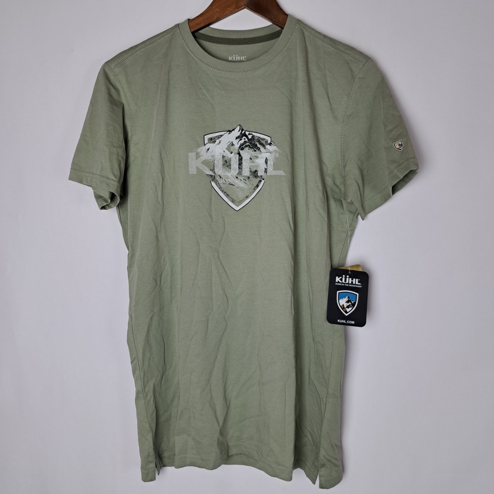 NWT Kuhl T-Shirt Mens Small Wildfibre 100%-Organic Cotton S/S Logo Hiking New