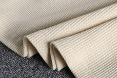 Retro Thread Cuff Knitted Waffle T-Shirt Men’s Long Sleeve Henry Collar Shirt