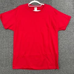 Hanes Mens Large 4 Pack T Shirt Deep Red Cotton Crew Neck Basic Essentials Tee