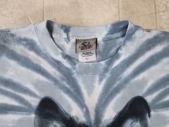 Vintage 2003 Liquid Blue Great Wolf Lodge Wolf Print Blue Tye Dye T-Shirt L