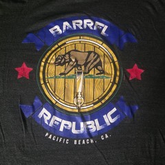 Vtg Barrel Republic San Diego Brewery Tee – American Apparel Tri-Blend, L Gray