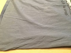 Life Is Crap Large Blue Tee Shirt Fishing Adventure .
