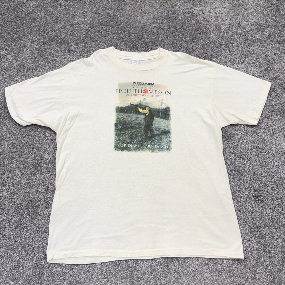 Vintage Fred Thompson Skeet Shoot T Shirt XL Columbia Charity Event USA