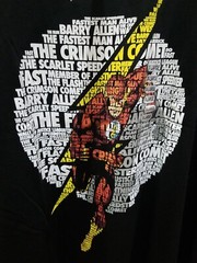 JUSTICE LEAGUE DC COMICS THE FLASH NAMES MEN’S T-SHIRT SIZE XL NEW WITH TAGS