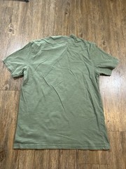 Faherty Sunwashed Organic Cotton Crew Tee Mens S Green Slub Sustainable