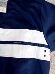 VTG NWT Pierre Cardin Men’s Sport Henley Shirt Navy Blue / White Stripe SMALL