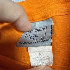 Vintage Ocean Pacific Snake Flame Shirt Men M Orange Color Bleed Faded Y2K