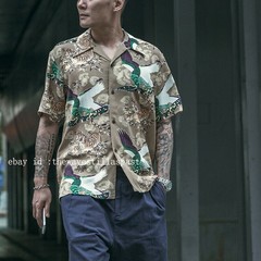 NON STOCK Vintage T-Shirt Print Shirt Men’s Short Sleeve Shirt Cuban