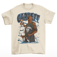 Kevin Garnett Cartoon Style Minnesota Basketball T-Shirt