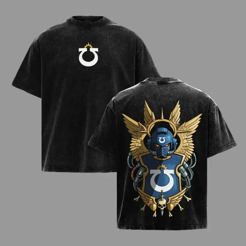 Ultramarines Warhammer 40K Vintage Grimdark Graphic Tee Shirt