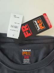 NWT Timberland PRO FR Mens 2XL Gray Long Sleeve T Shirt Flame Resistant Cotton
