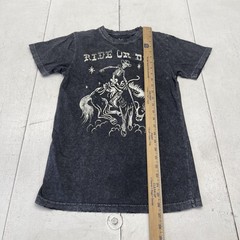 True Line Apparel Shirt Mens Small Gray Ride Or Die Skeleton Cowboy Graphic Tee
