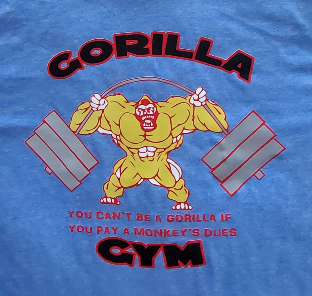 Gorilla Gym Old School Bodybuilding Vintage Muscle T-Shirt Brand New Size M L XL