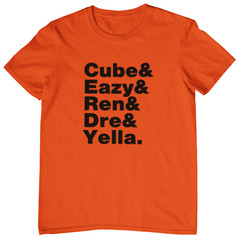 NWA BAND MEMBERS T-SHIRT – gangsta rap 2-pac snoop dre cube dr hip-hop music mc